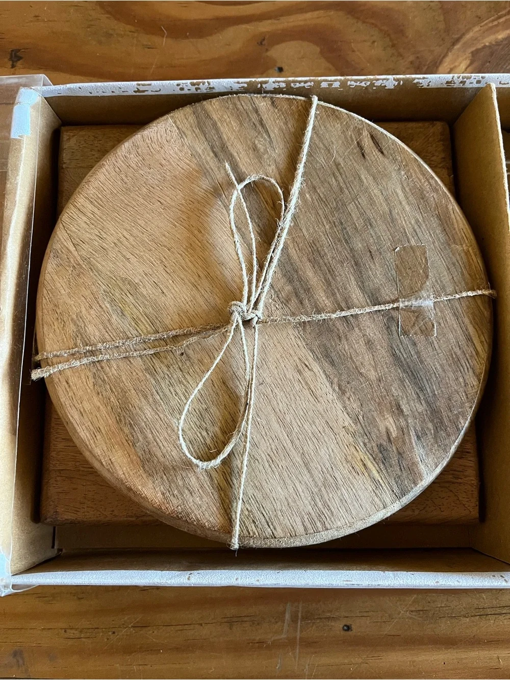 Wood Cheese Serving Set w/Knife & Spreader